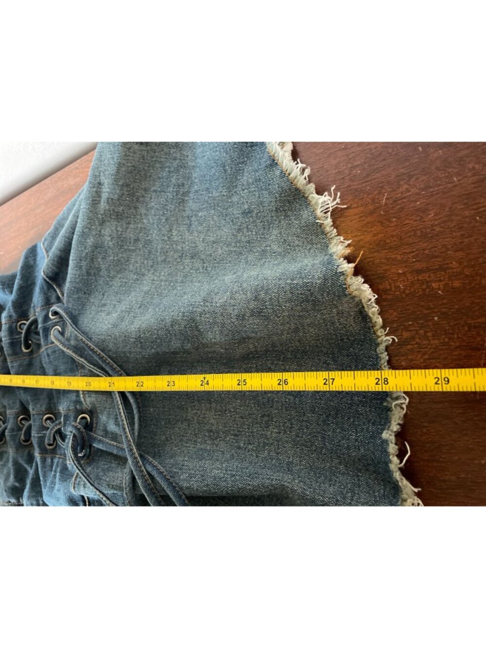 Dolls Kill Current Mood Little Miss Attitude Mini Denim Dress SZ M Grunge Fest - Picture 9 of 10